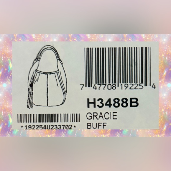 Brighton Gracie Buff Leather Handbag Wallet Dust Bag Box Silver Adornment Excel - Picture 14 of 17